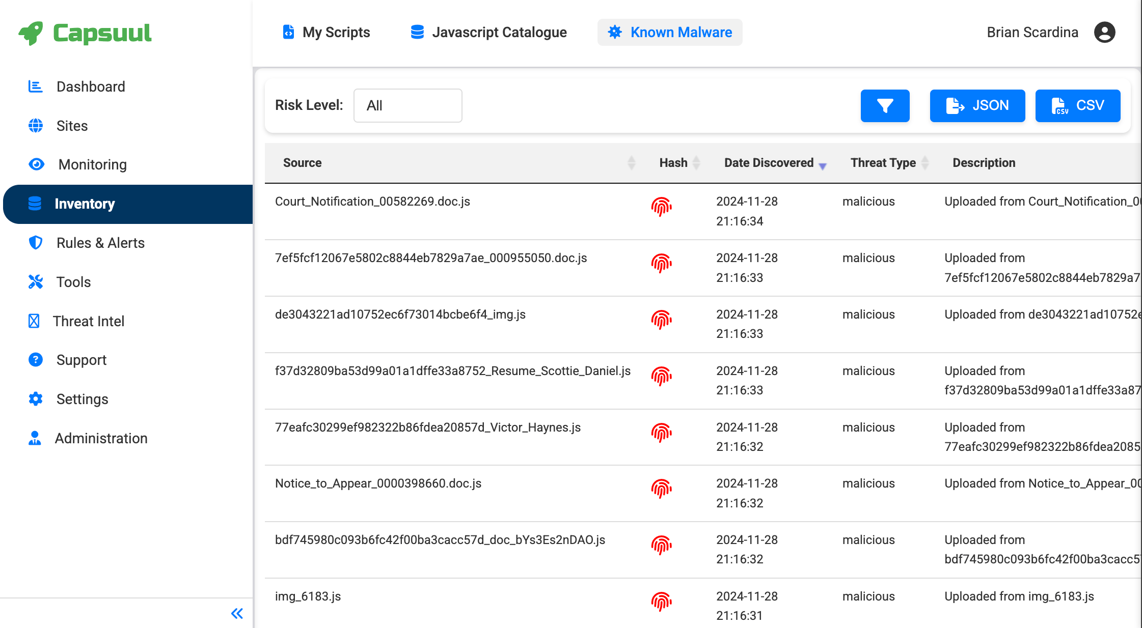 Capsuul product screenshot